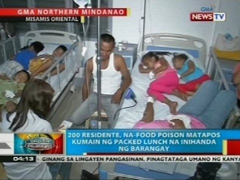 200 residente, na-food poison matapos kumain ng packed lunch na inihanda ng barangay