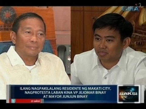 Saksi: Ilang nagpakilalang residente ng Makati, nagprotesta laban sa mag-amang Binay