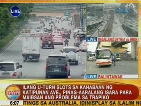 UB: Ilang U-turn slots sa Katipunan Ave., pinag-aaralang isara para maibsan ang problema sa trapiko