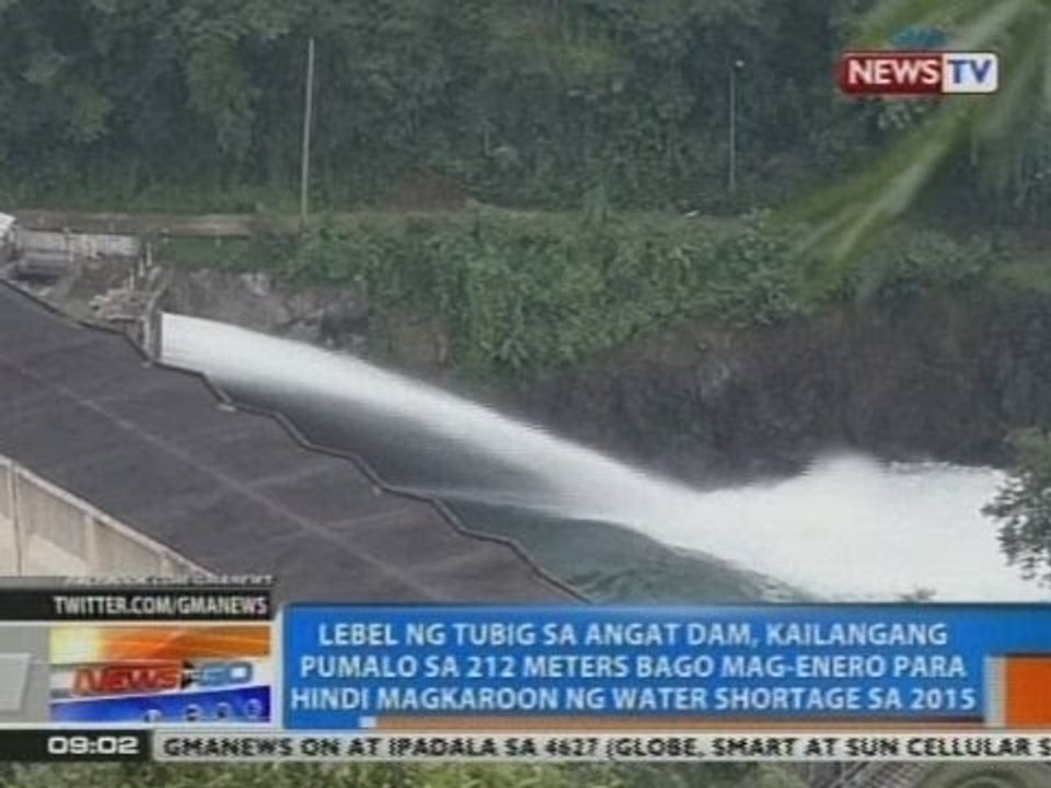 NTG: Lebel ng tubig sa Angat Dam, kailangang pumalo sa 212 meters bago mag-Enero