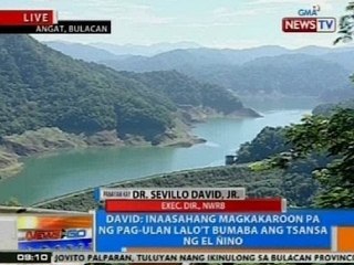 NTG: Panayam kay Dr. Sevillo David, Jr. kaugnay sa posibleng water shortage sa 2015