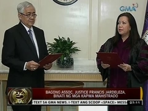 24Oras: Bagong Assoc. Justice Francis Jardeleza, binati ng mga kapwa mahistrado