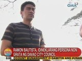 UB: Ramon Bautista, idineklarang persona non grata ng Davao City council