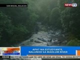 NTG: 4 na estudyante, nalunod sa Madlum River sa San Miguel, Bulacan