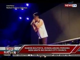 SONA: Ramon Bautista, idineklarang persona non grata ng Davao City Council