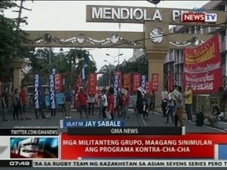 NTVL: Mga militanteng grupo, maagang sinimulan ang programa vs. Cha-cha sa Mendiola