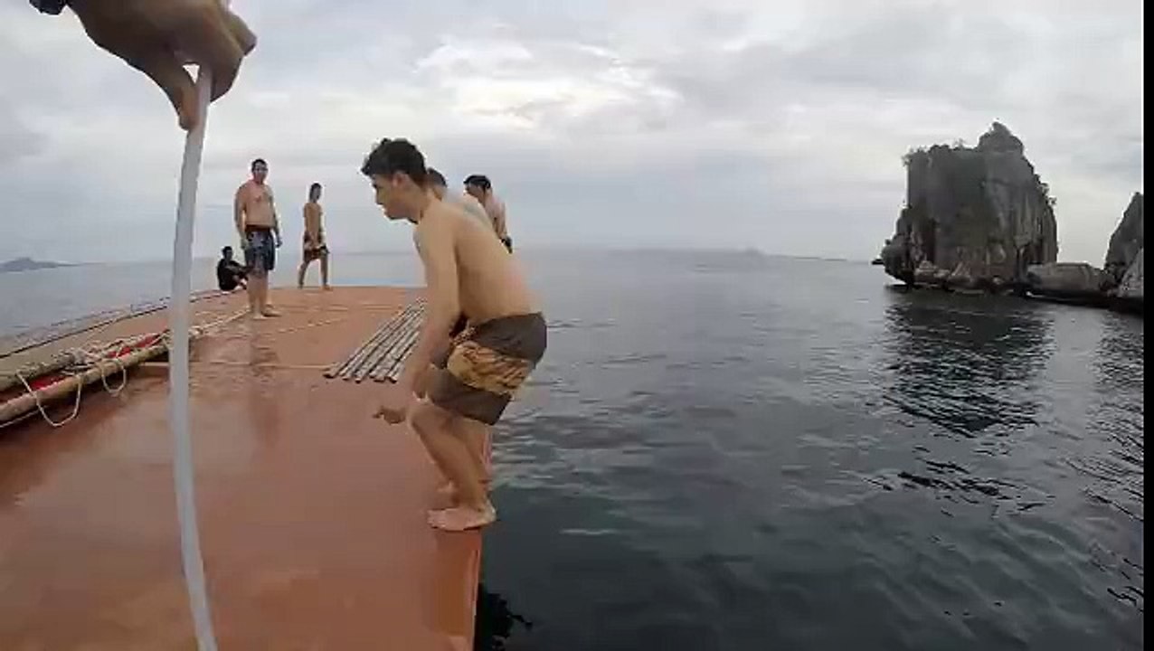 Simply the Best Backflips from the old Siamese Junk Boat Roof in Railay Beach, Krabi