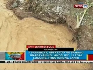 BP: 5 barangay sa Kiamba, Sarangani, apektado ng bahang sinabayan ng landslide