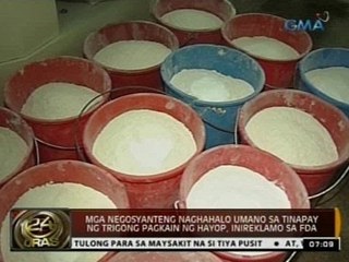 24 Oras: Mga negosyanteng naghahalo umano sa tinapay ng trigong pagkain ng hayop, inireklamo sa FDA