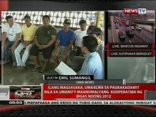 Ilang magsasaka, umaalma sa pagkakadawit nila sa umano'y maanomalyang kooperatiba ng bigas