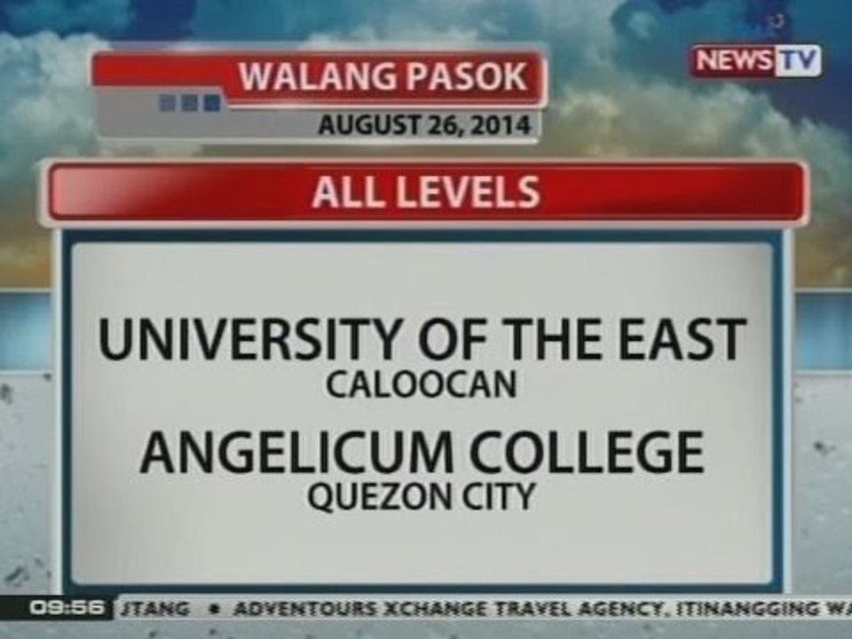 NTG: Ilang lugar, nagkansela ng klase ngayong araw dahil sa malakas na buhos ng ulan