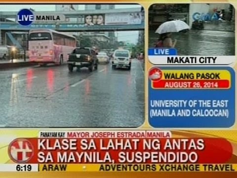 UB: Klase sa lahat ng antas sa Maynila, supendido ngayong Martes