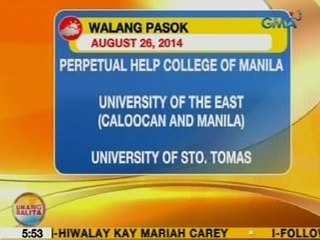UB: Perpetual Help College of Manila at iba pang eskwelahan, suspendido na ang klase ngayon