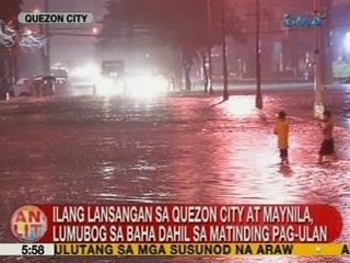 UB: Ilang langsangan sa QC at Maynila, lumubog sa baha dahil sa matinding pag-ulan