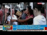 Sen. Grace Poe, sumakay  ng MRT bilang paghahanda sa Senate hearing kaugnay sa mga aberya sa MRT