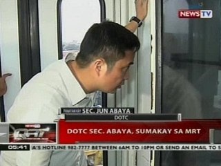 Download Video: QRT: DOTC Sec. Abaya, sumakay sa MRT