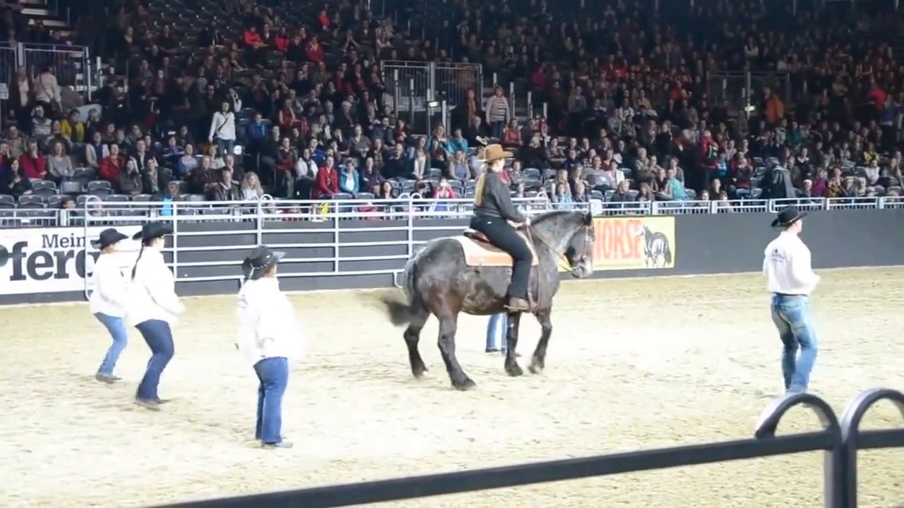 Ce cheval va vous en mettre plein la vue... Il danse avec les cowboys