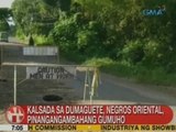 UB: Kalsada sa Dumaguete, Negros Oriental, pinangangambahang gumuho