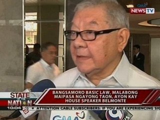SONA: Bangsamoro Basic Law, malabong maipasa ngayong taon, ayon kay House Speaker Belmonte