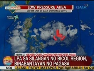 UB: LPA sa silangan ng Bicol Region, binabantayan ng PAGASA
