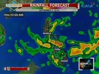Saksi: Pagasa: patuloy na magpapaulan ang low pressure area sa Luzon at Visayas