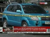 Isang lalaki at menor de edad na babae, natagpuang patay sa loob ng sasakyan