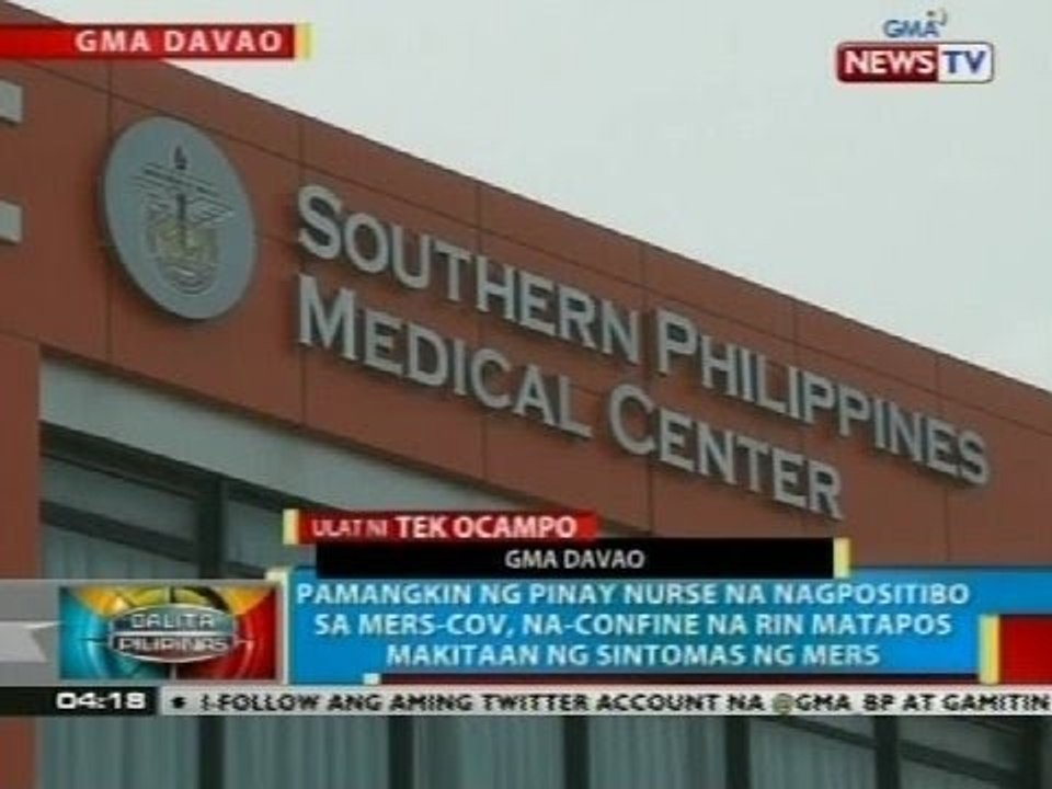 Pamangkin ng Pinay nurse na nagpositibo sa Mers-Cov, na-confine na rin matapos makitaan ng sintomas