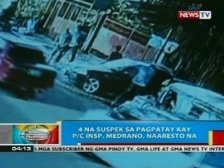 BP: 4 na suspek sa pagpatay kay P/C Insp. Medrano, naaresto na