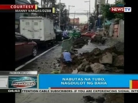 BP: Nabutas na tubo ng Maynilad sa Pasay City, nagdulot ng baha