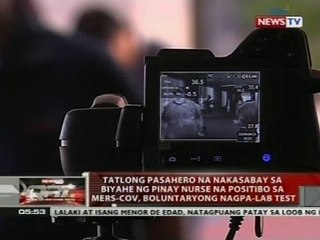 QRT: Mga kaanak ng nurse na nagpositibo sa Mers-CoV, sumailalim na sa lab test