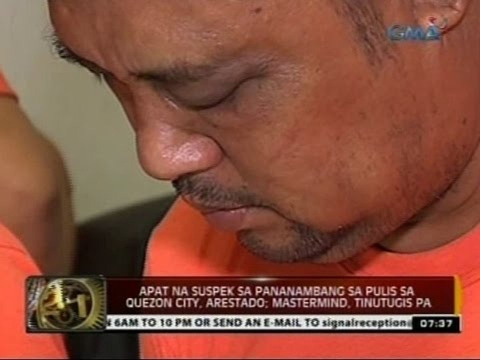 Apat na suspek sa pananambang sa pulis sa Quezon City, arestado; mastermind, tinutugis pa
