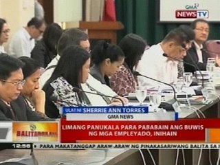BT: Limang panukala para pababain ang buwis ng mga empleyado, inihain