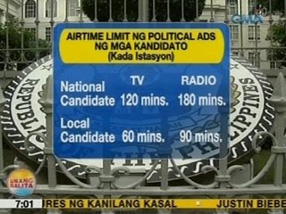 UB: Panuntunan ng Comelec sa kabuuang TV at radio airtime para sa political ads, unconstitutional