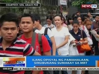 NTG: Ilang opisyal ng pamahalaan, sinubukang sumakay sa MRT