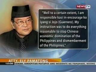 BT: Elly Pamatong, inaming may kinalaman sa pagpasok ng pampasabog sa NAIA