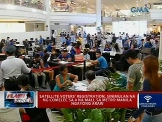 Satellite voters' registration, sinimulan na ng Comelec sa 4 na mall sa Metro Manila ngayong araw