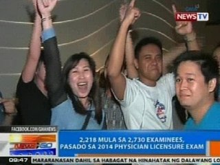 NTG: 2,218 mula sa 2,730 examinees, pasado sa 2014 Physician Licensure Exam