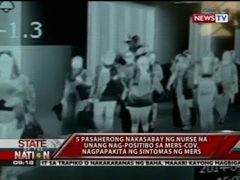 5 pasaherong nakasabay ng nurse na unang nag-positibo sa MERS-COV, nagpapakita ng sintomas ng MERS