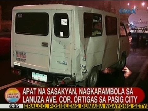 UB: 4 na sasakyan, nagkarambola sa Lanuza Ave., Cor. Ortigas sa Pasig City