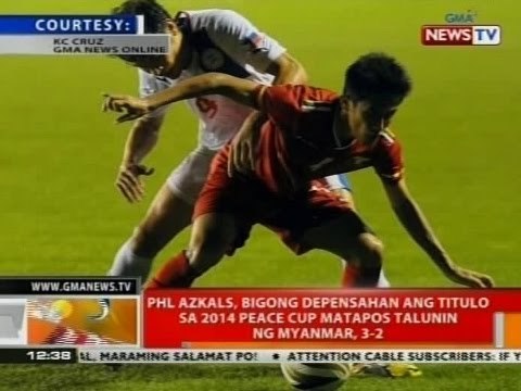 BT: Phl Azkals, bigong depensahan ang titulo sa 2014 Peace Cup matapos talunin ng Myanmar, 3-2