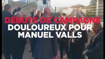 Gifle, farine, salles vides... Début de campagne douloureux pour Manuel Valls