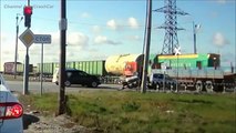 Russian Train Crashes - Car Crash Train Compilation