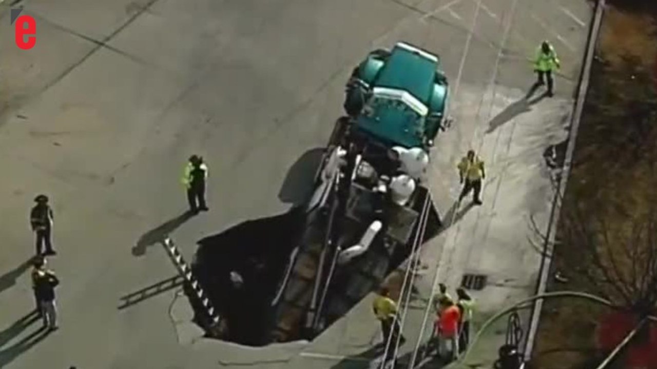 Un camion de 25 tonnes est englouti dans un trou géant aux États-Unis