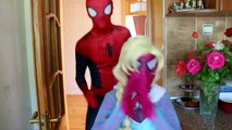 Spiderman vs Joker vs Frozen Elsa - Joker Becomes A Rabbit! w/ Elsa Loses Hair! - Superhero Fun :)