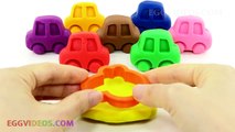 Учим цвета с свинкой Пеппой формочки удовольствие и doh автомобили творческий для детей EggVideos.com
