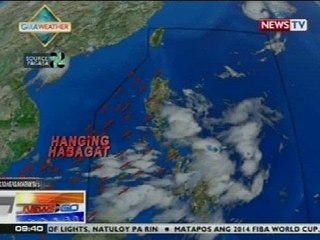 NTG: Weather update as of 9:40 a.m. (Sept. 8, 2014)