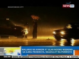 NTG: Malakas na hangin at ulan noong weekend sa ilang probinsya, nagdulot ng perwisyo