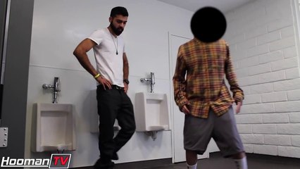 AIRHORN BATHROOM PRANK IN THE HOOD PART 2!