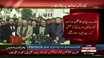 Khawaja Asif and Khawaja Saad Rafique media talk at Supreme Court - 19th January 2017