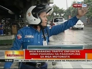 Mga babaeng traffic enforcer, hindi pahuhuli sa pagdisiplina sa mga motorista